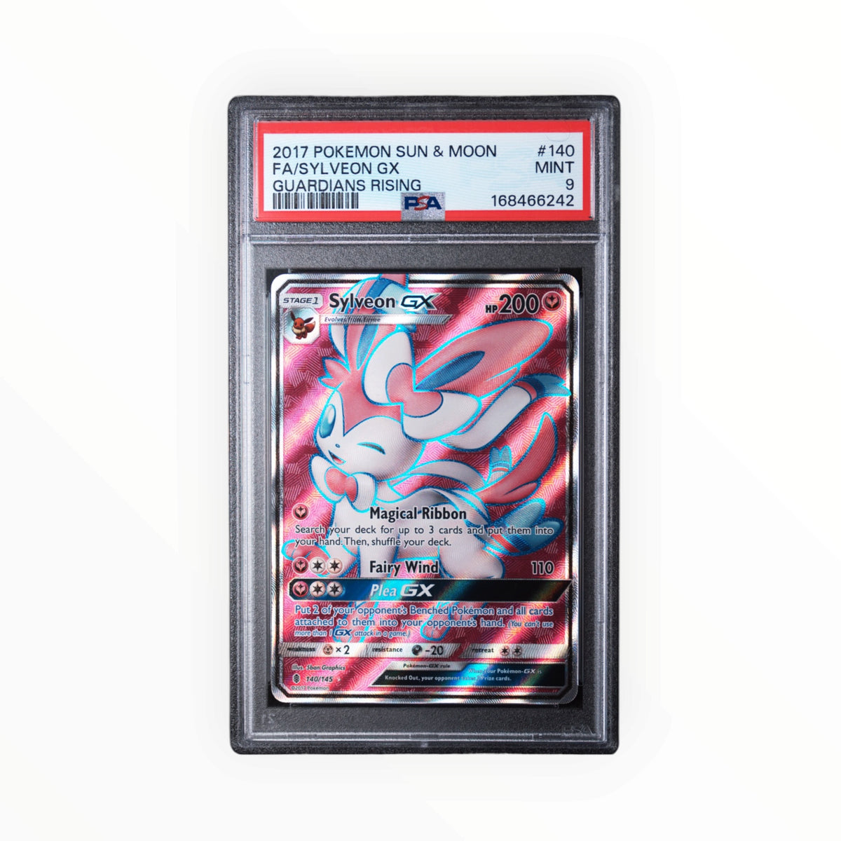 Pokemon Sylveon GX #140 Full Art 2017 Sun & Moon Guardians Rising PSA 9 Mint