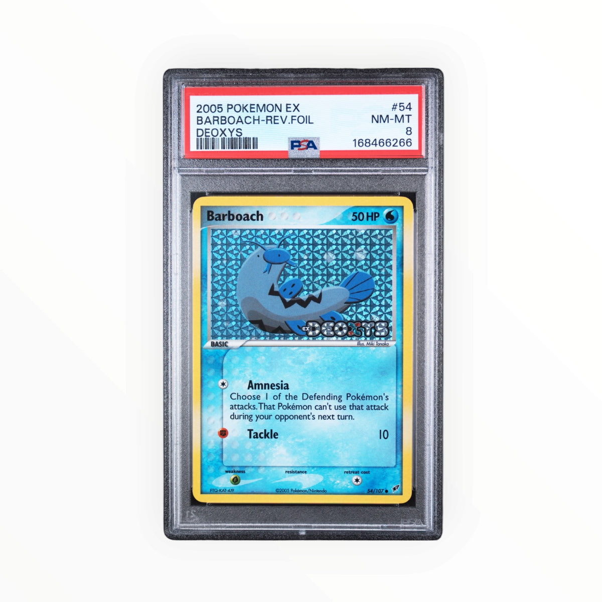 Pokemon Barboach Reverse Foil #54 2005 EX Deoxys PSA 8 POP 45