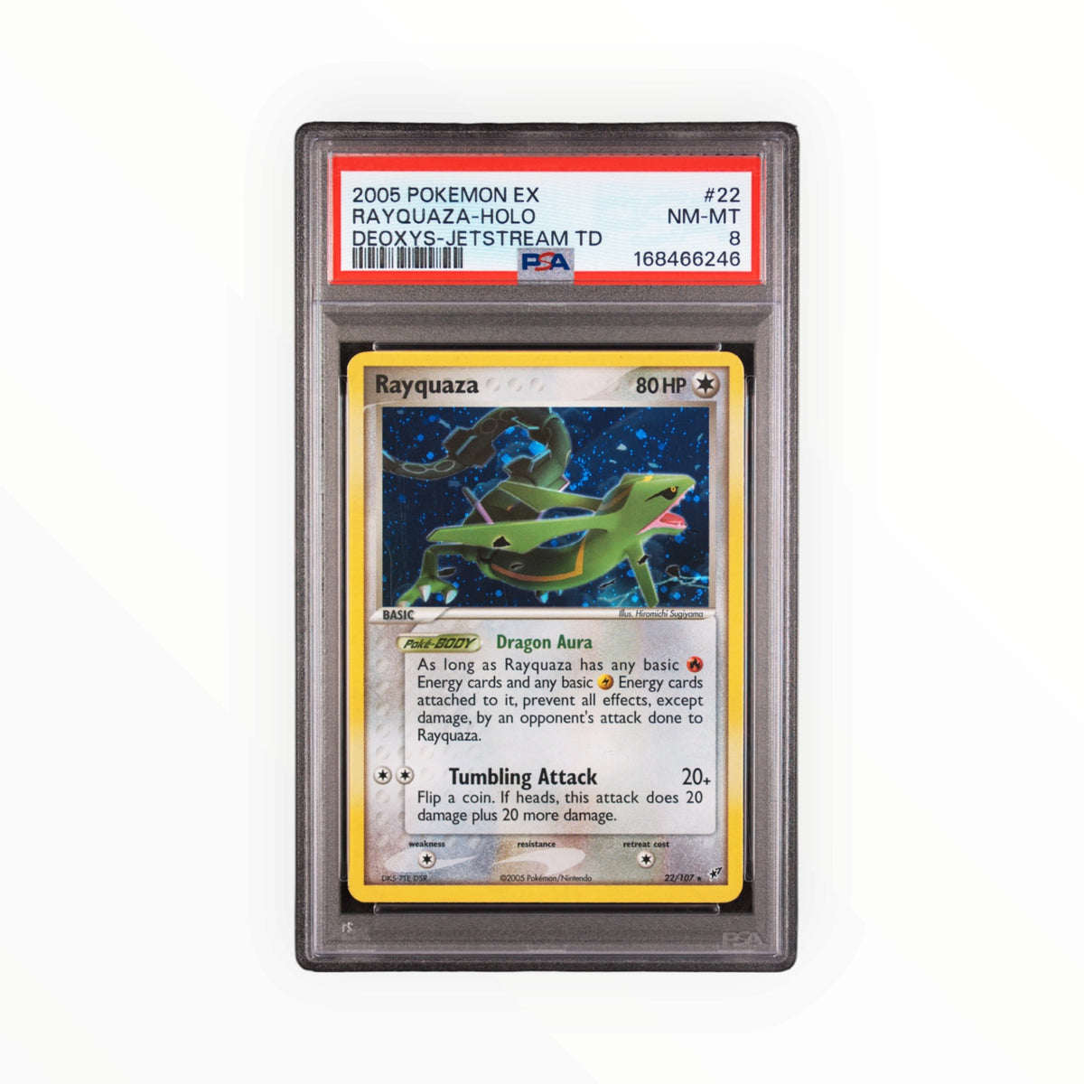 Pokemon Rayquaza Holo #22 Jetstream Theme Deck 2005 EX Deoxys PSA 8