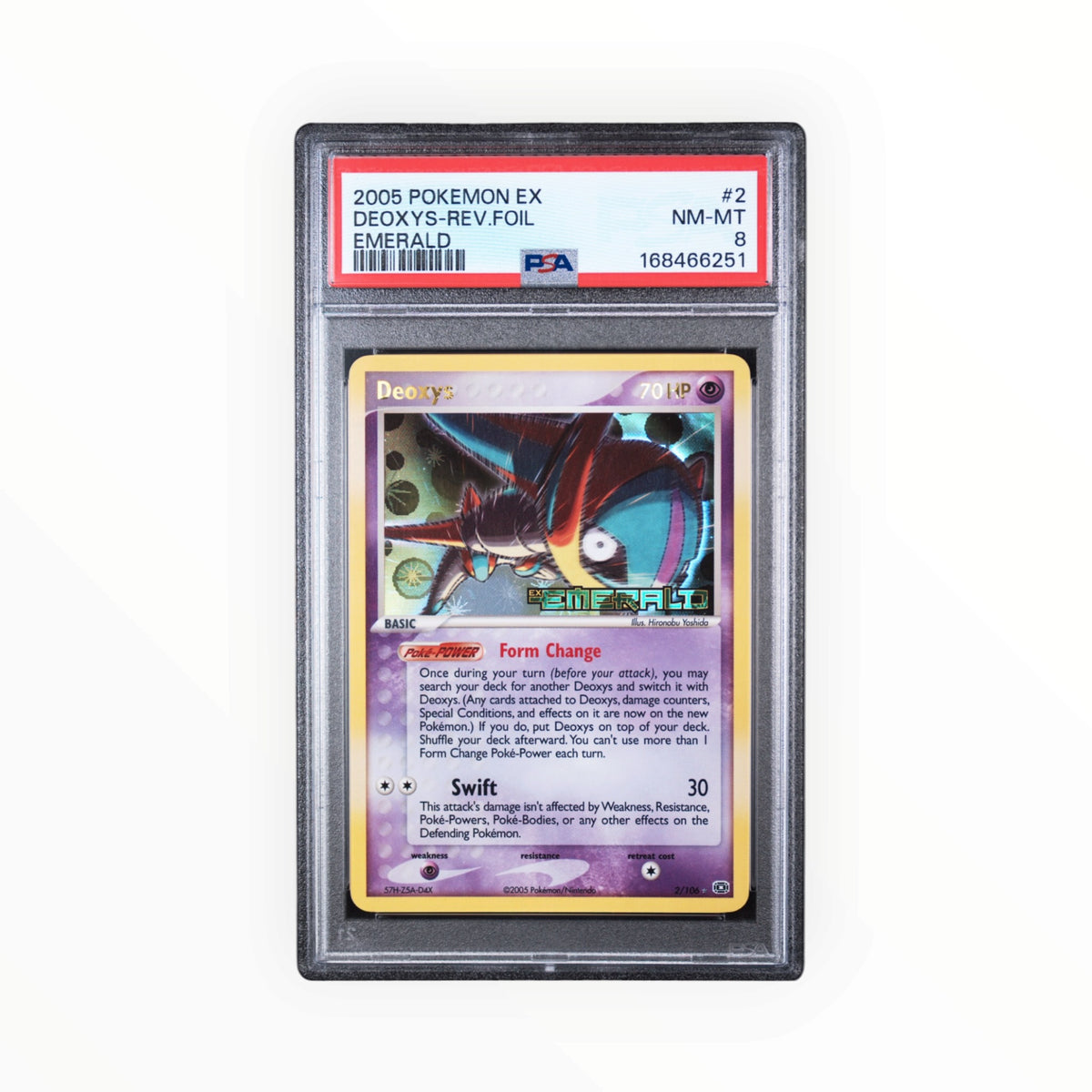 Pokemon Deoxys Reverse Foil #2 2005 EX Emerald PSA 8 POP 89