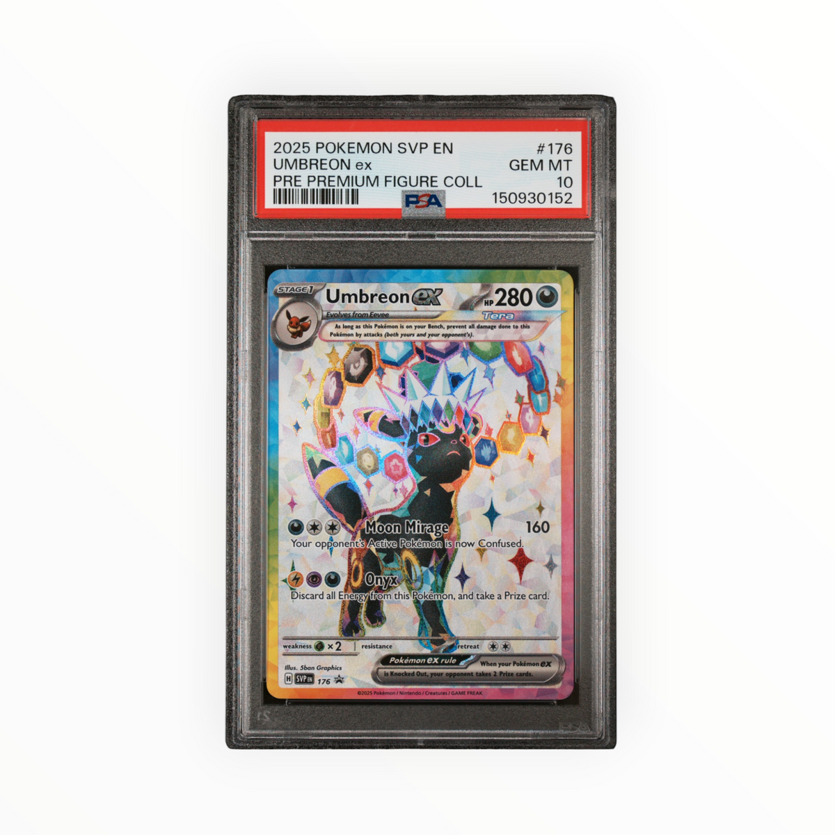 Umbreon ex #176 SV Black Star Promo Prismatic Evolutions Premium Figure Collection PSA 10